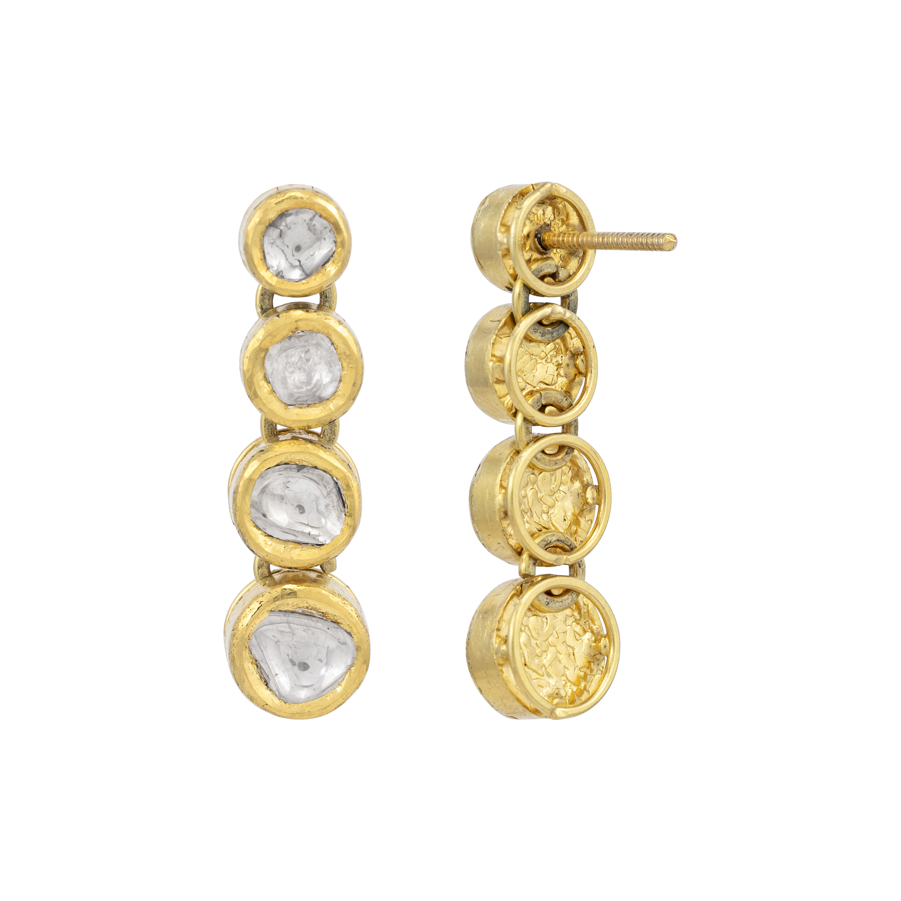 Sleek Polki Line Earring