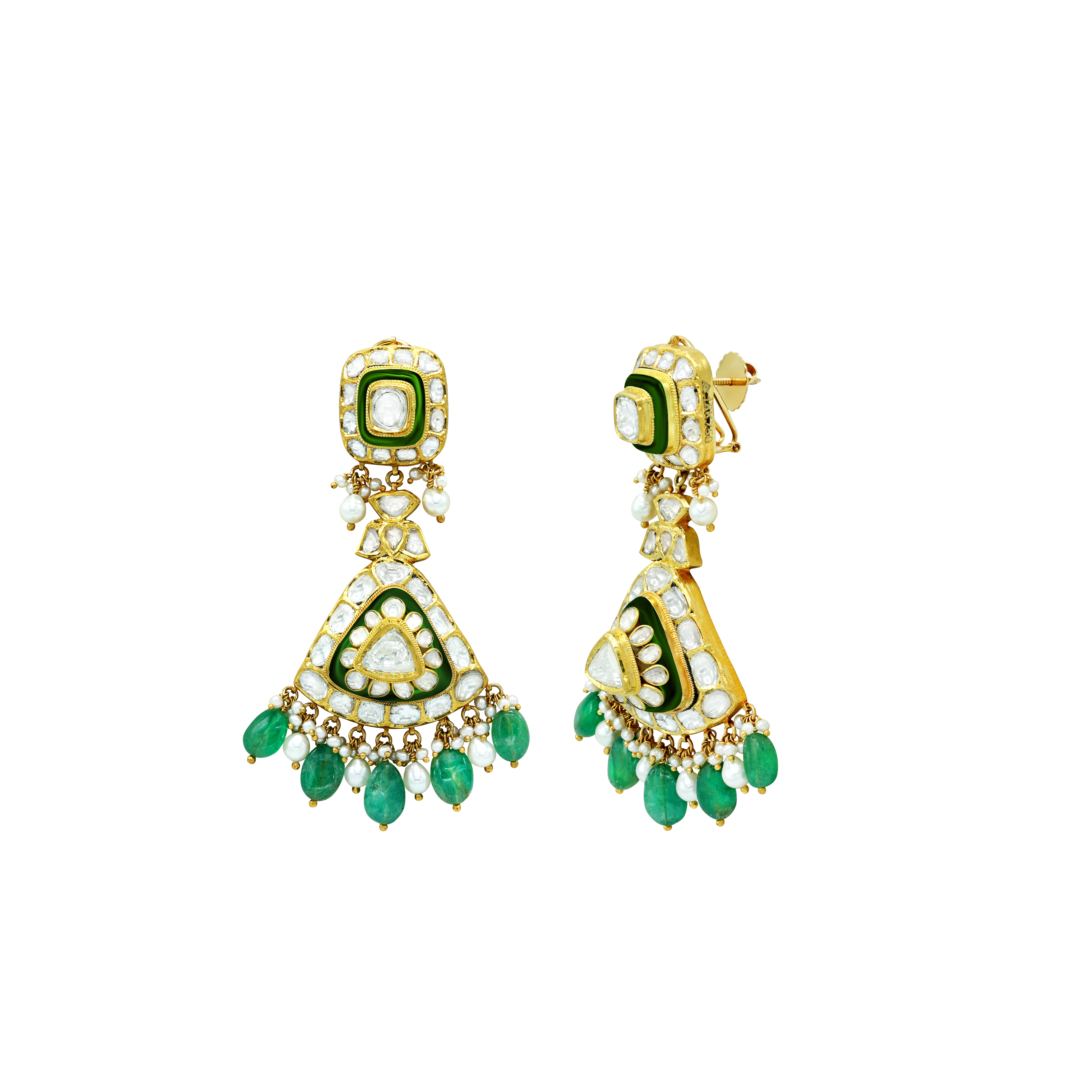 Earring with (SNO6042-KMNE3257) Necklace