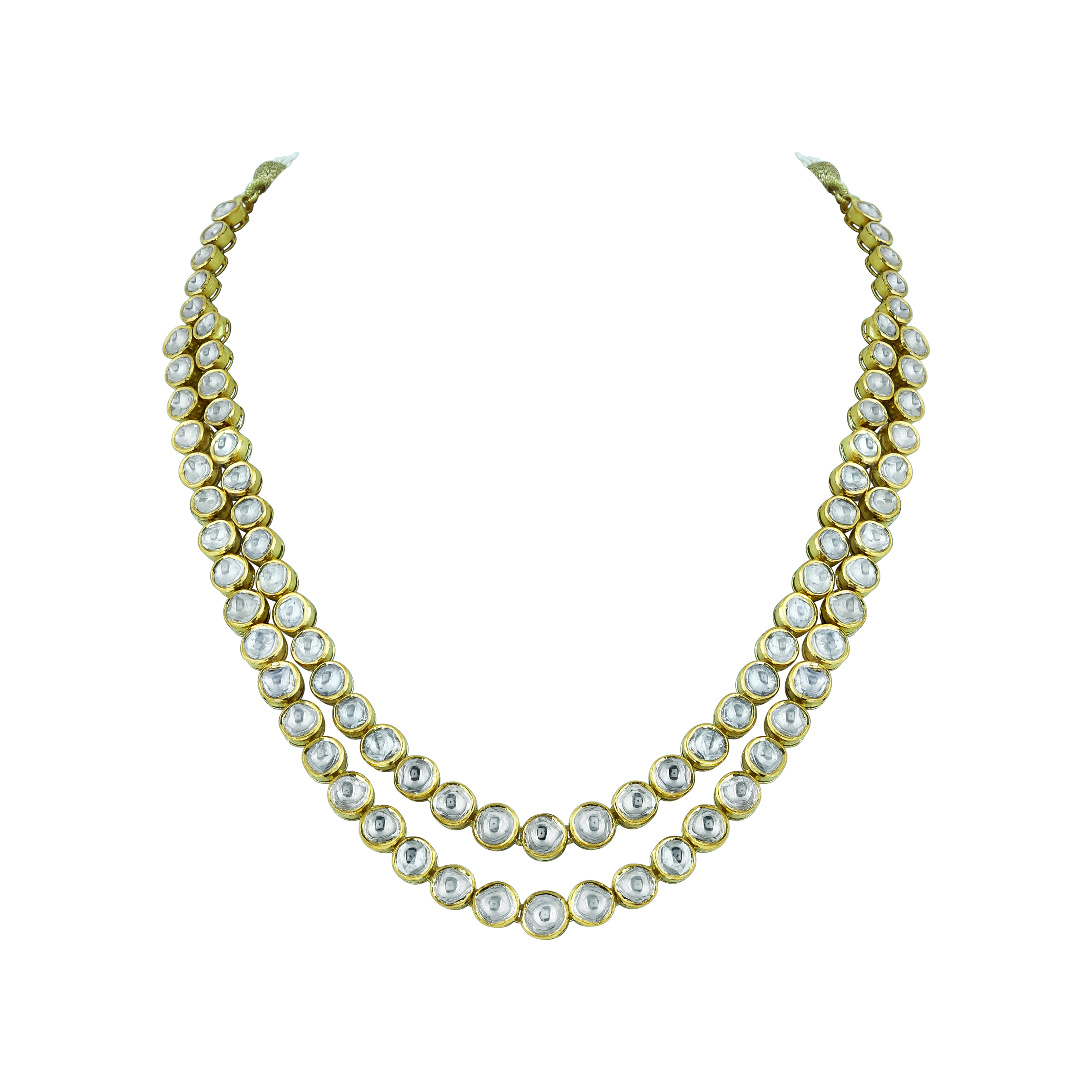 Two-Tier Uncut Diamond Necklace with Timeless Elegance