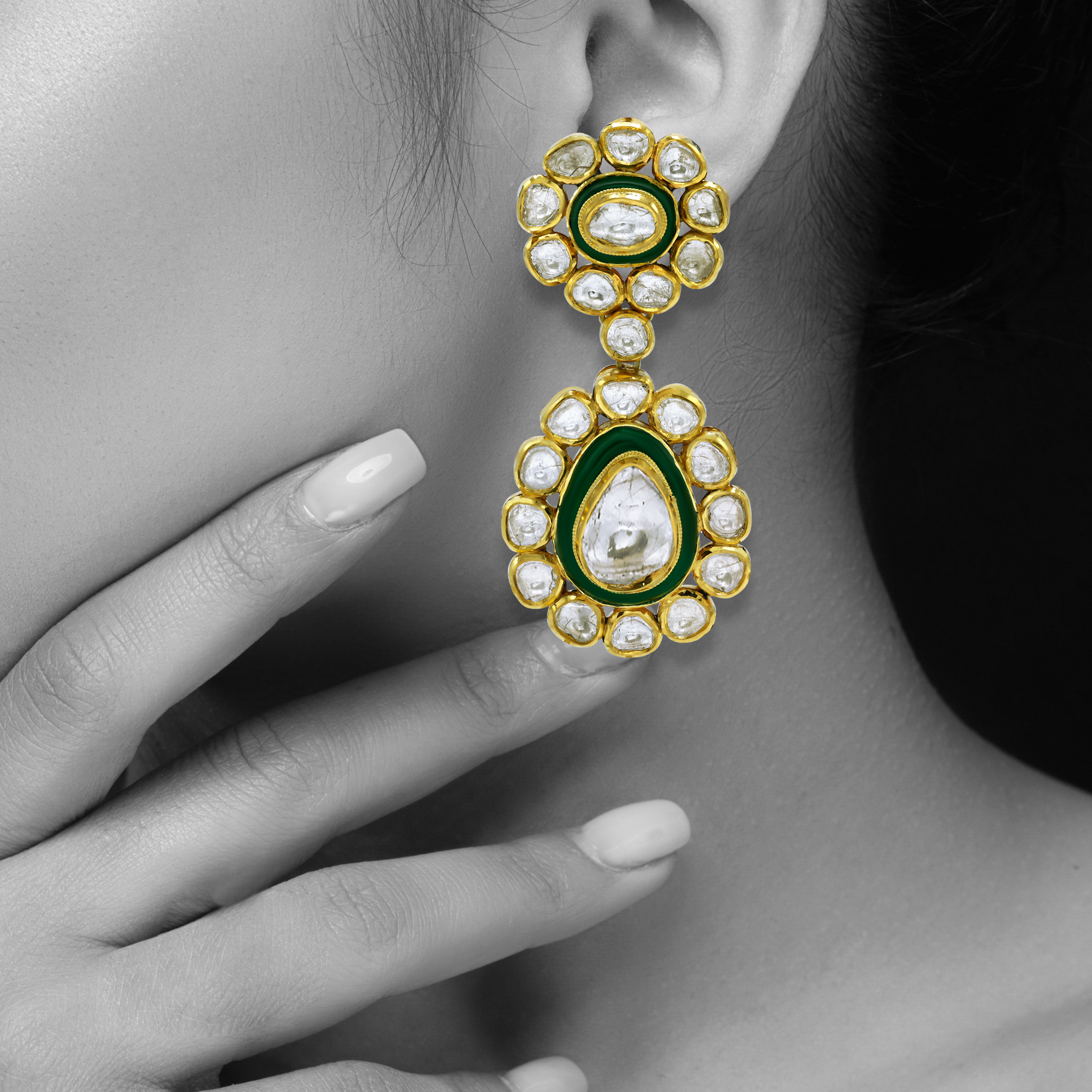 Earring with (SNO6028-KMNE3240) Necklace