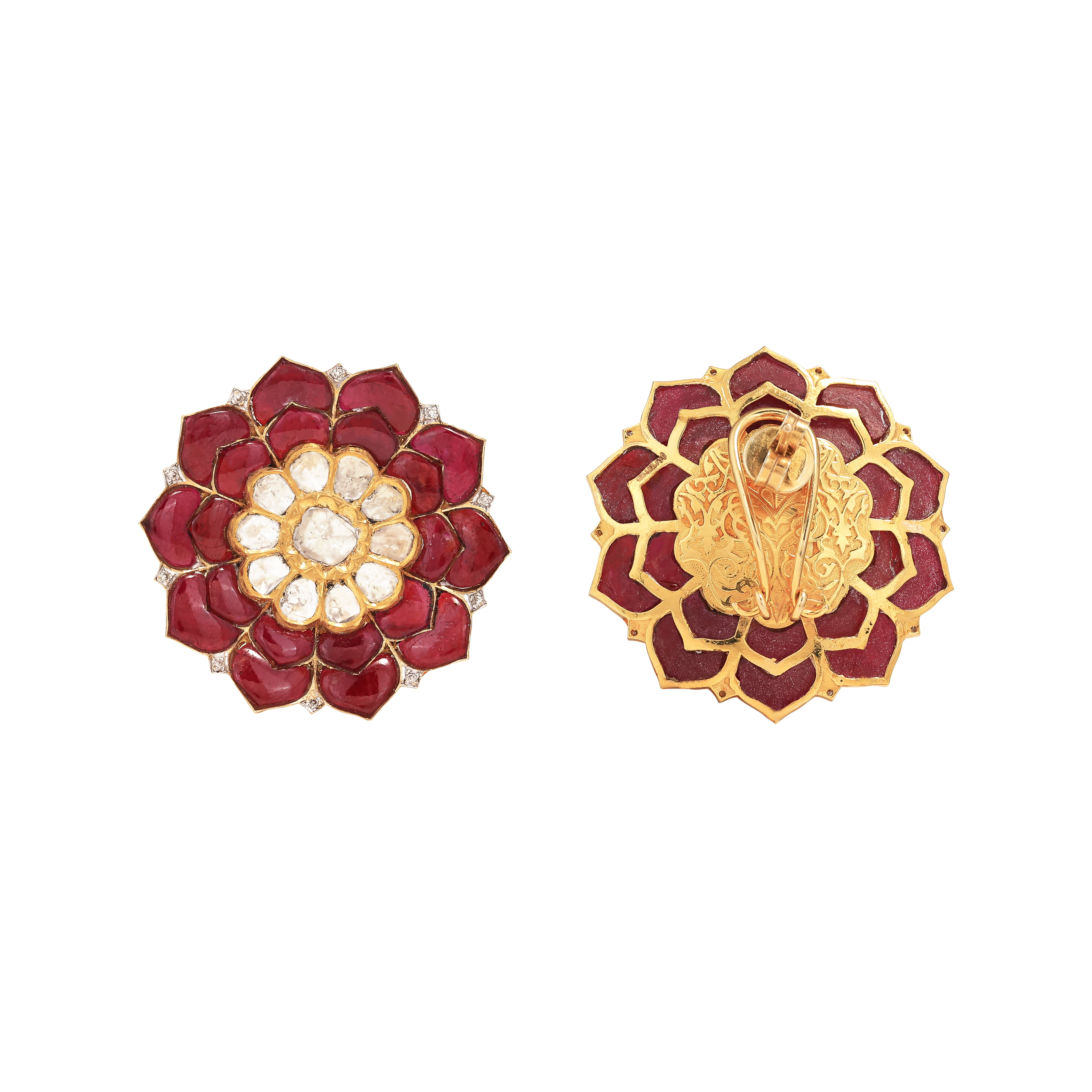 Ruby Talaf Floral Studs
