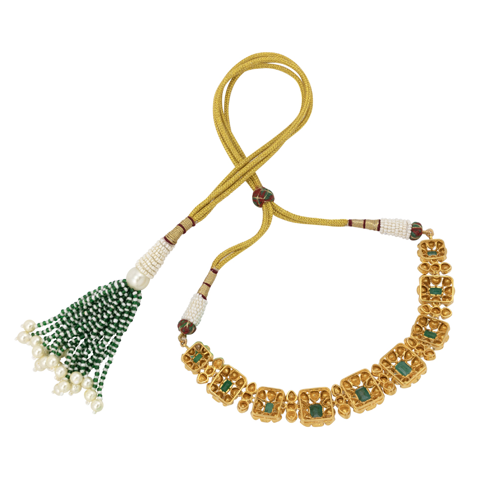 Step-Cut Emerald Polki Choker