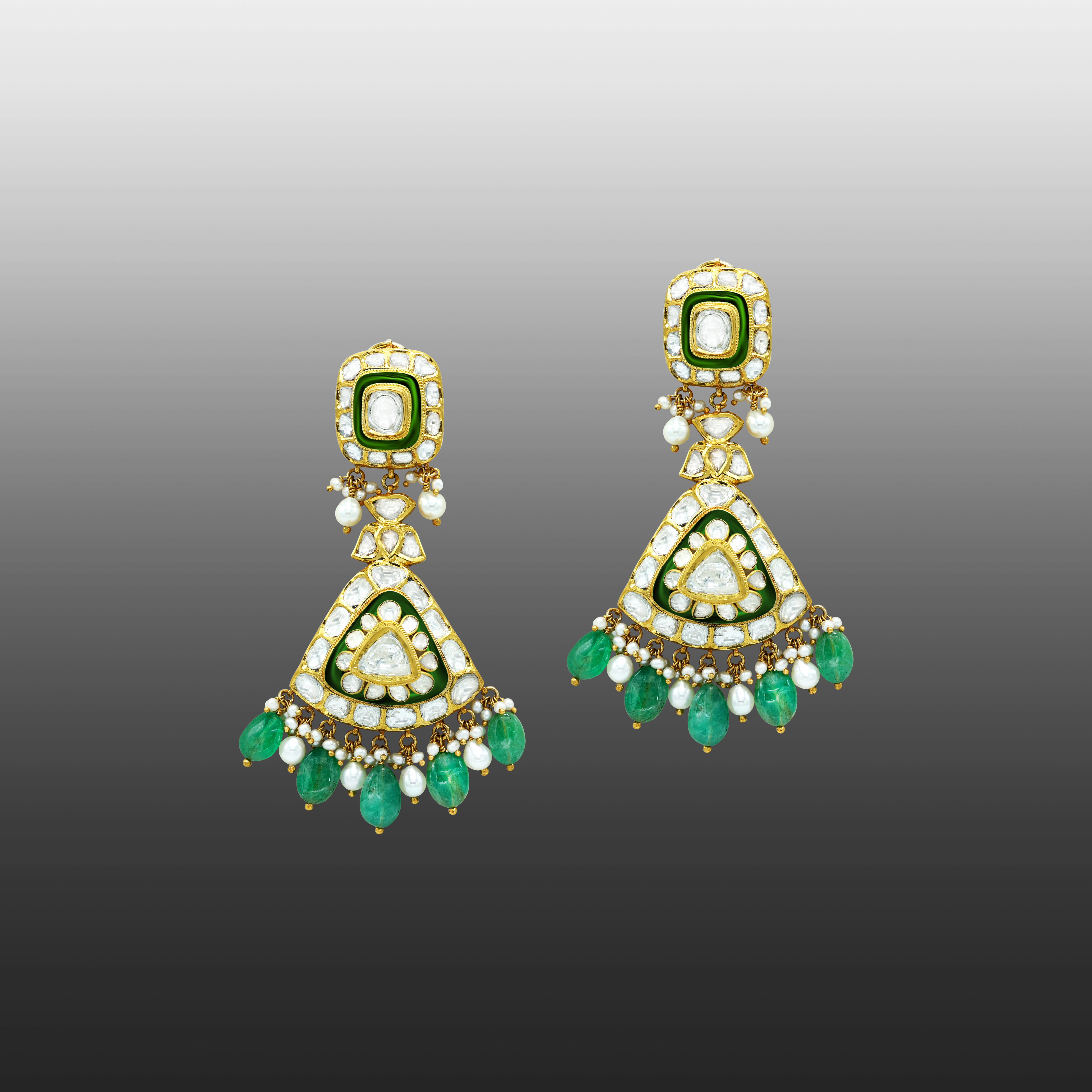 Earring with (SNO6042-KMNE3257) Necklace