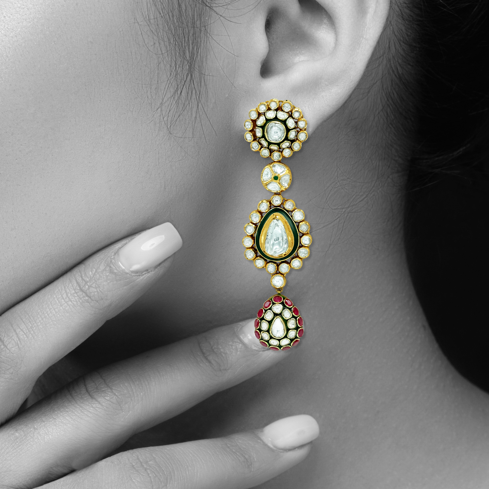 Earring with (SNO5752-KMNE3148) Necklace