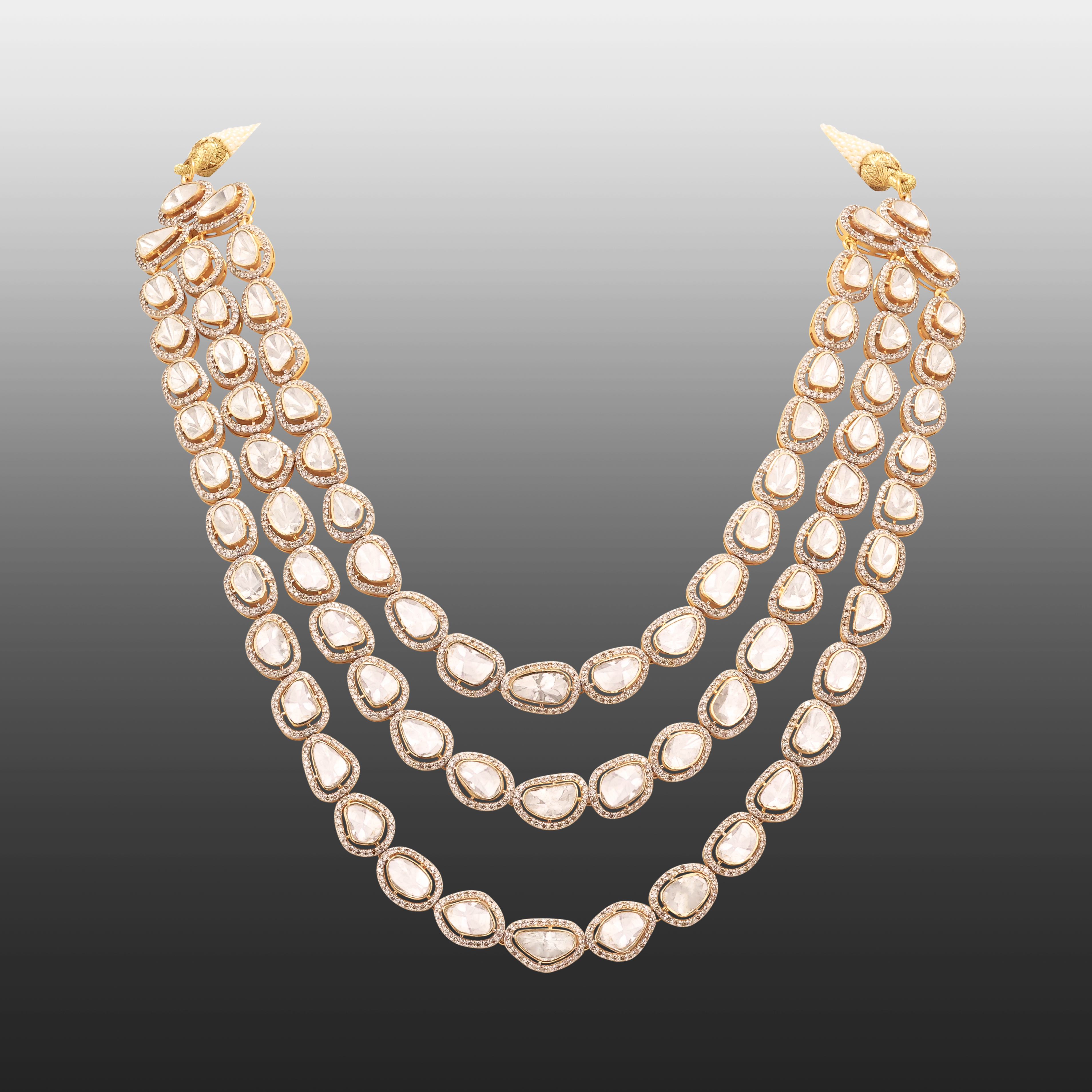 Detachable and Unshaped Tri Polki Line