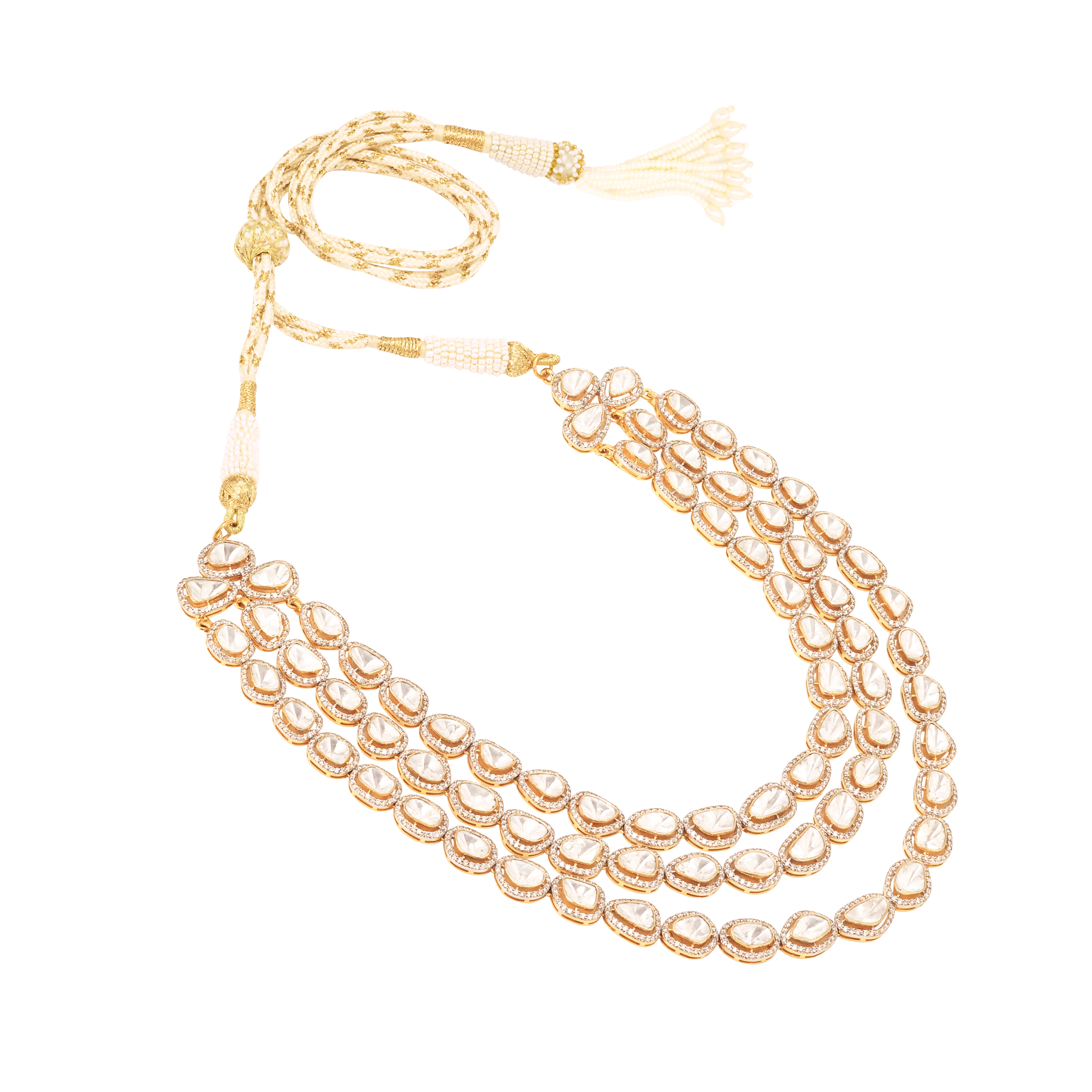 Detachable and Unshaped Tri Polki Line