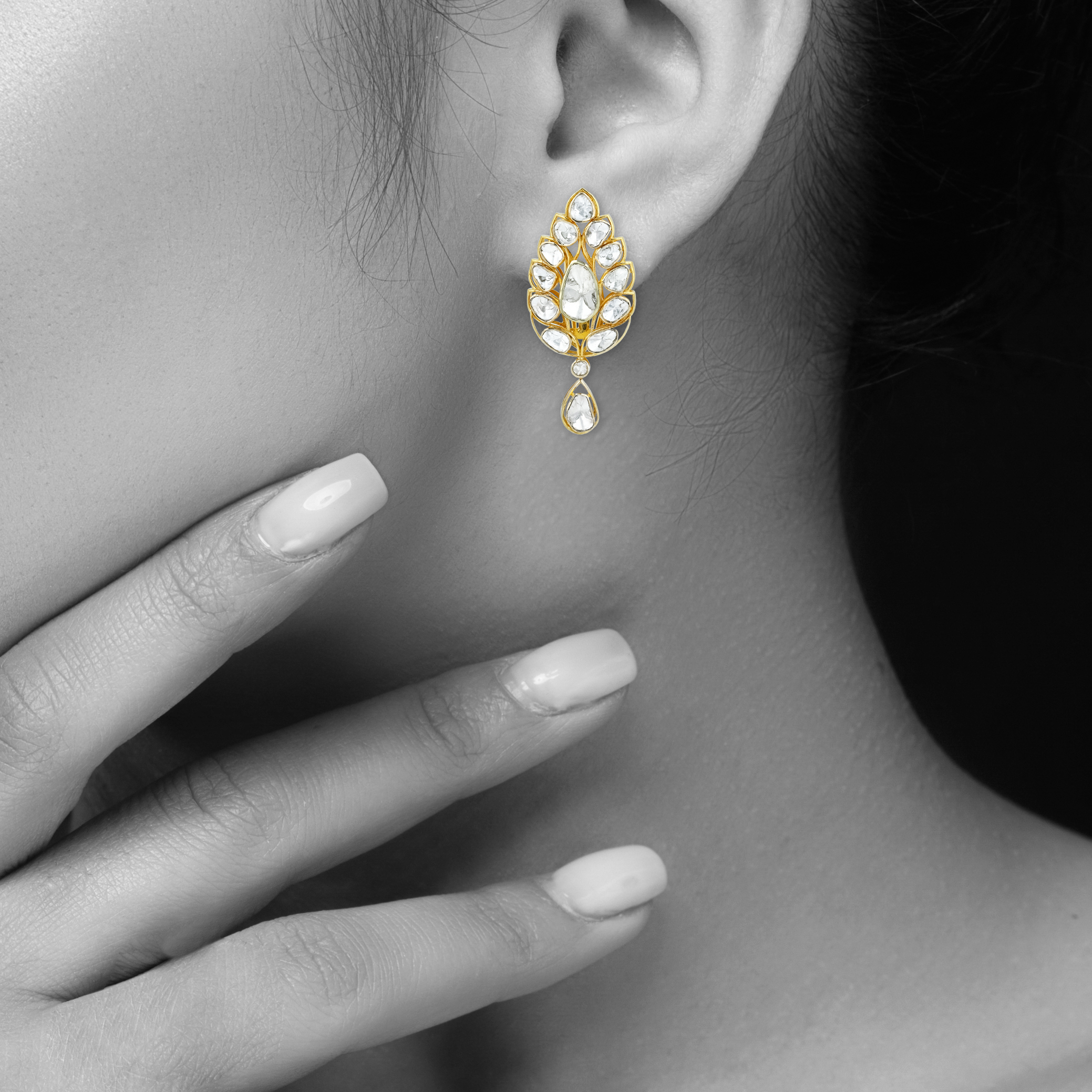Earring with (SNO6621-KMPE1296) Necklace