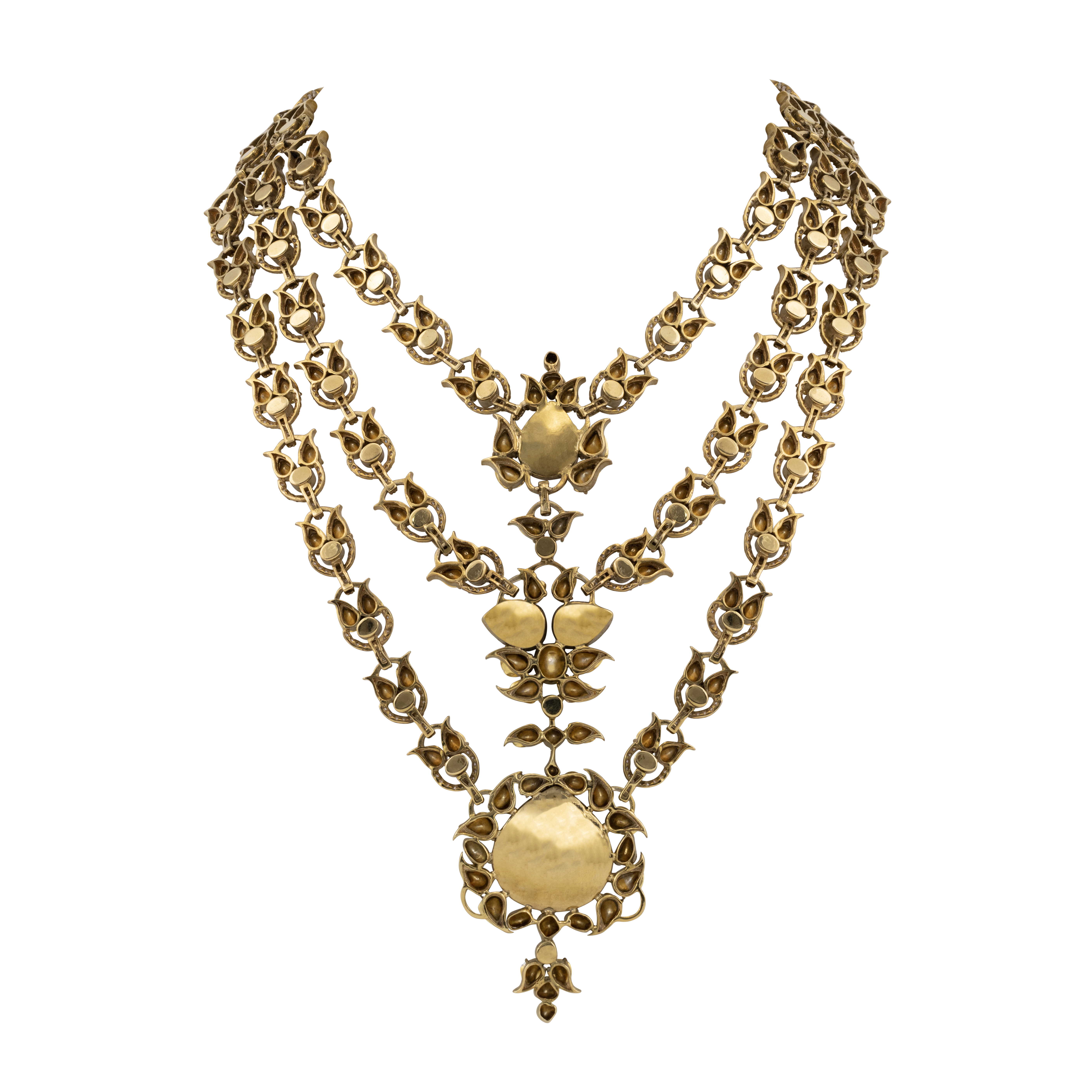 Three-Tiered Antique Polki Grandeur