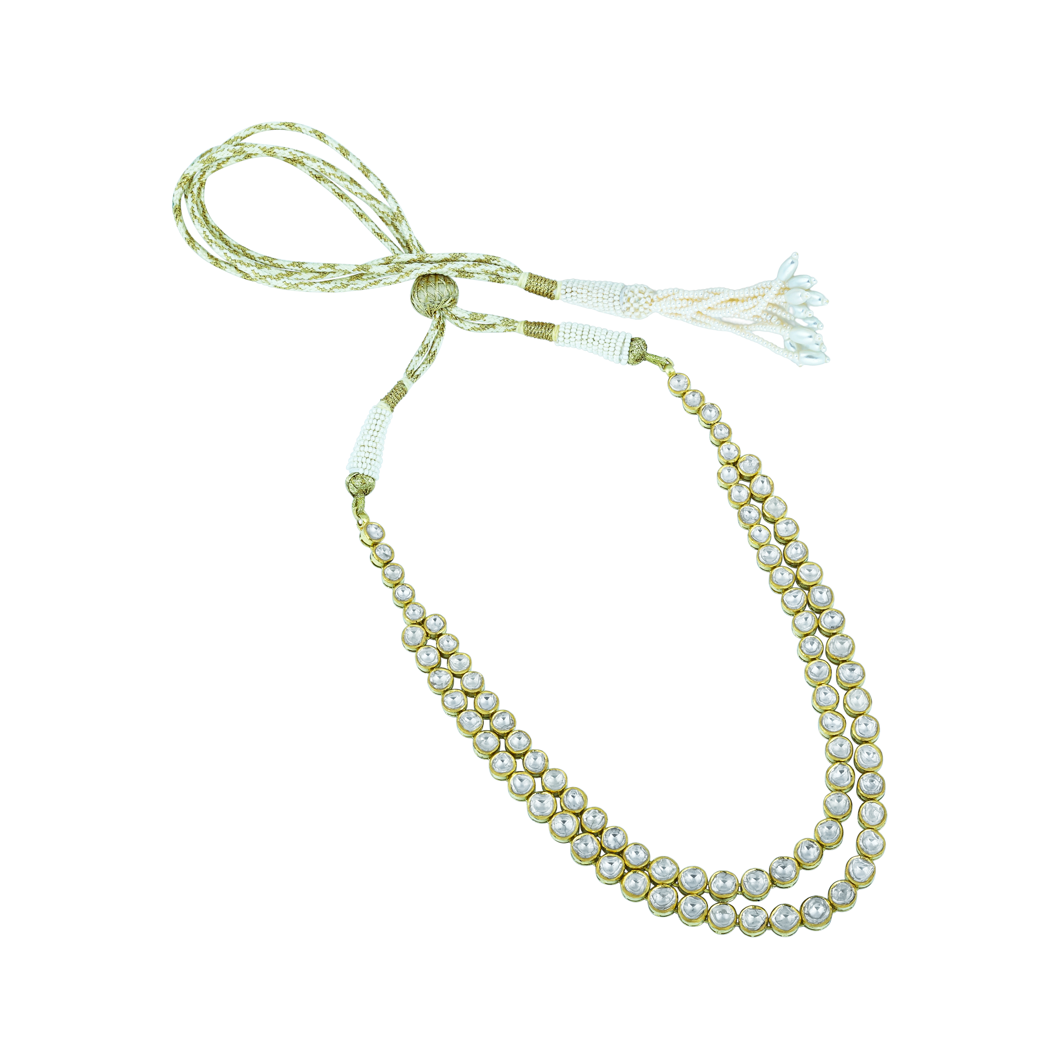 Two-Tier Uncut Diamond Necklace with Timeless Elegance