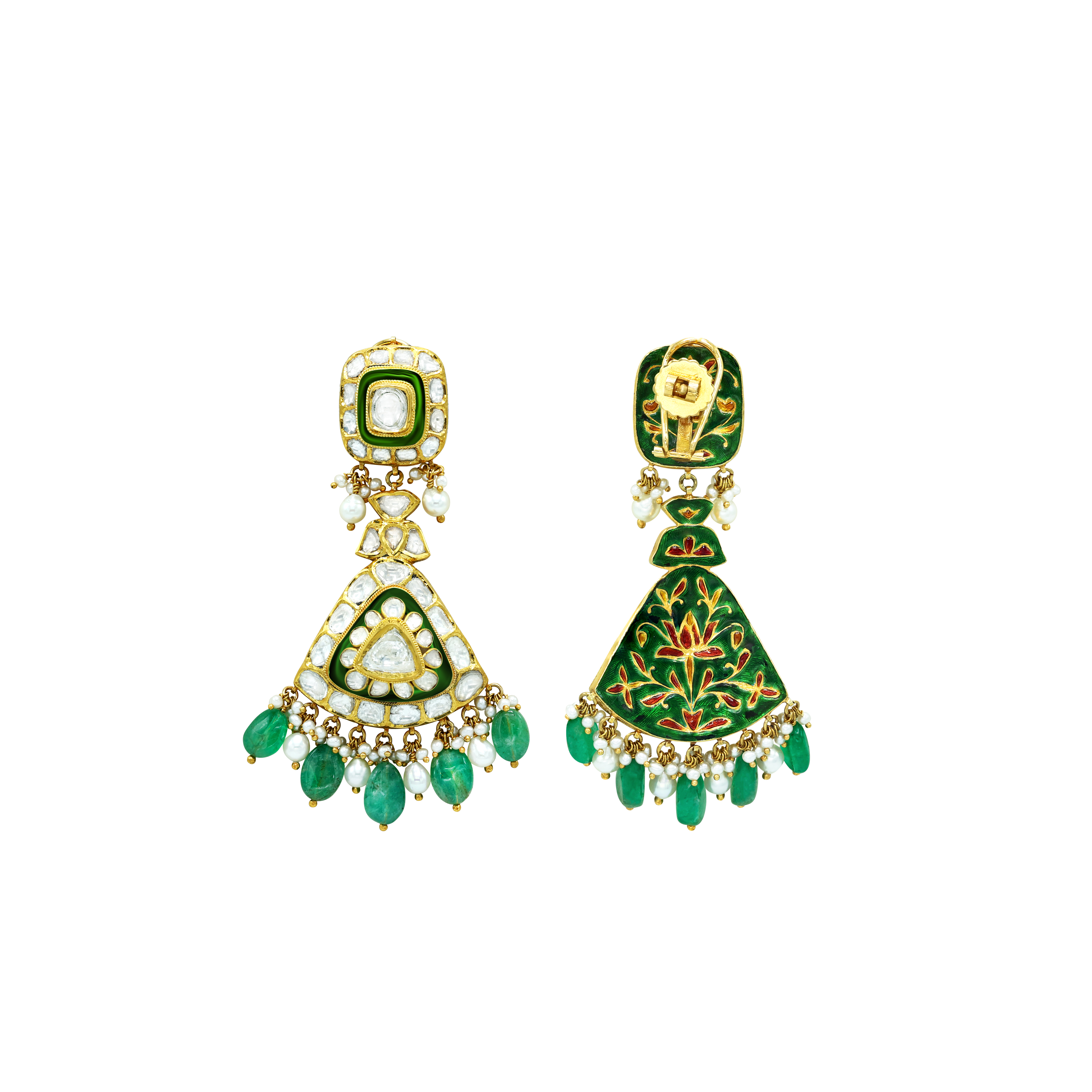 Earring with (SNO6042-KMNE3257) Necklace