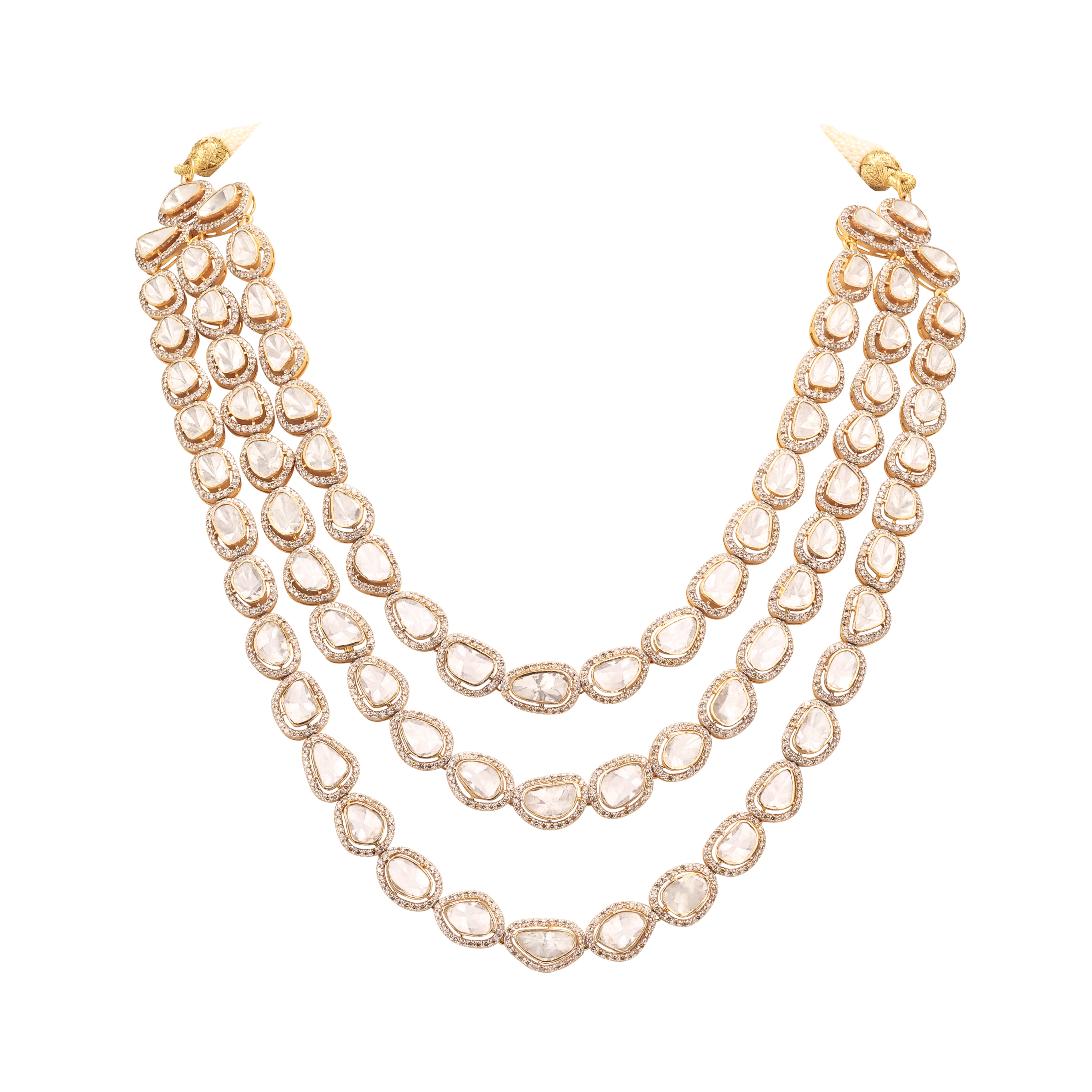 Detachable and Unshaped Tri Polki Line