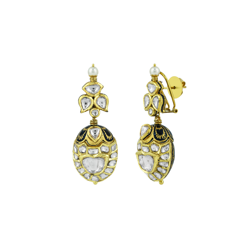 Navaratna Necklace Set with Pearls, Polki, and Vibrant Gemstones