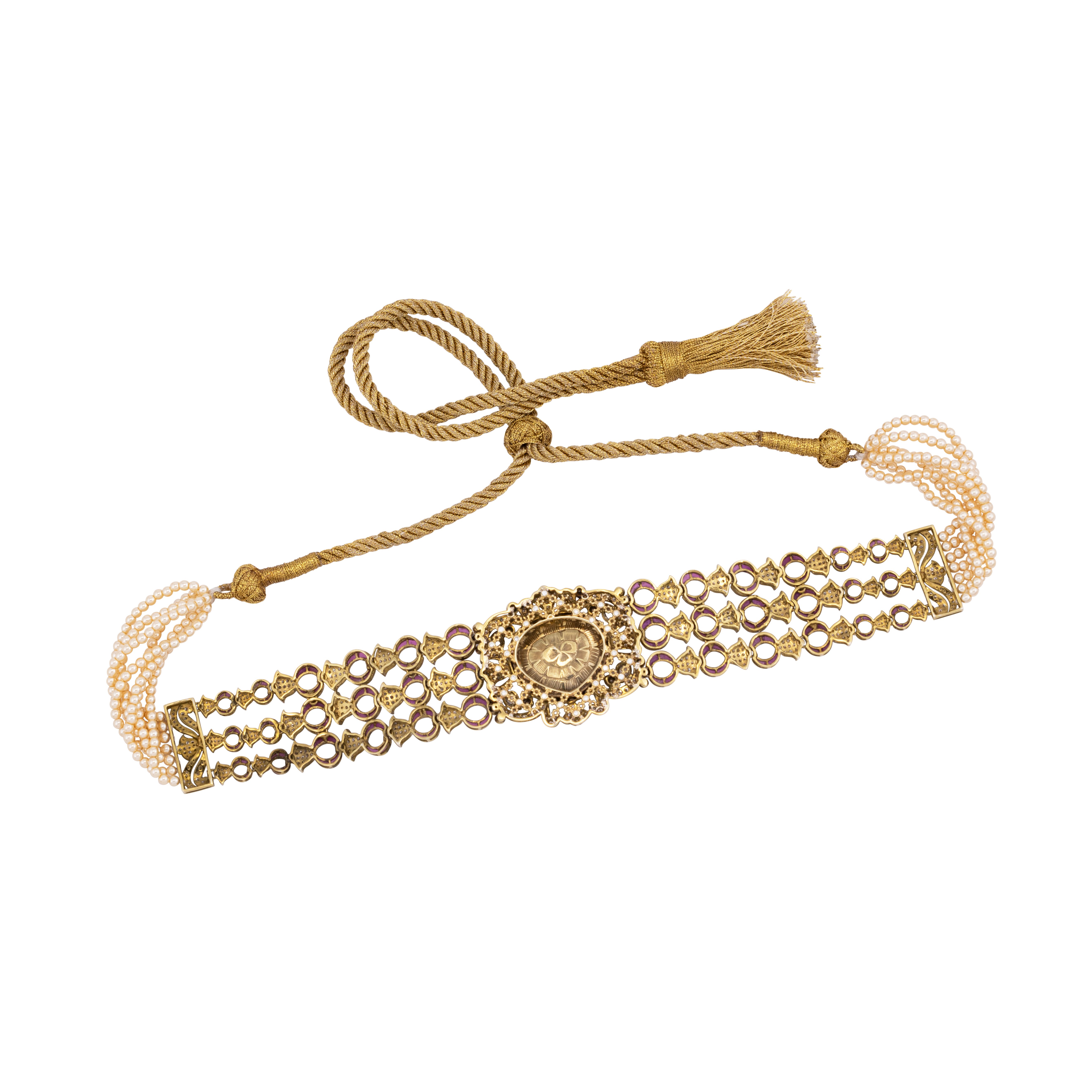 Statement Choker with Ruby Links and Polki Focal