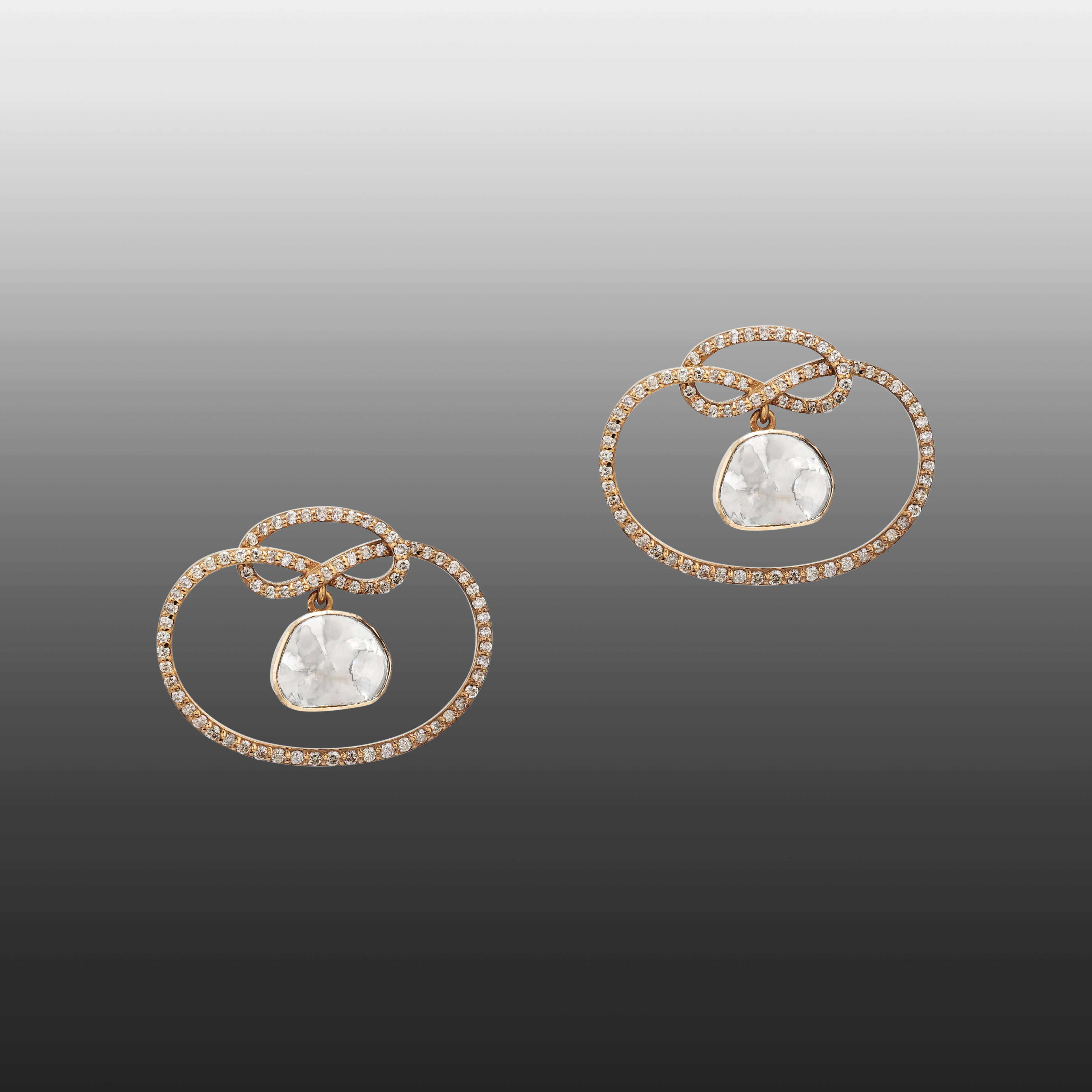 Antique Polki Drop Entangled Stud