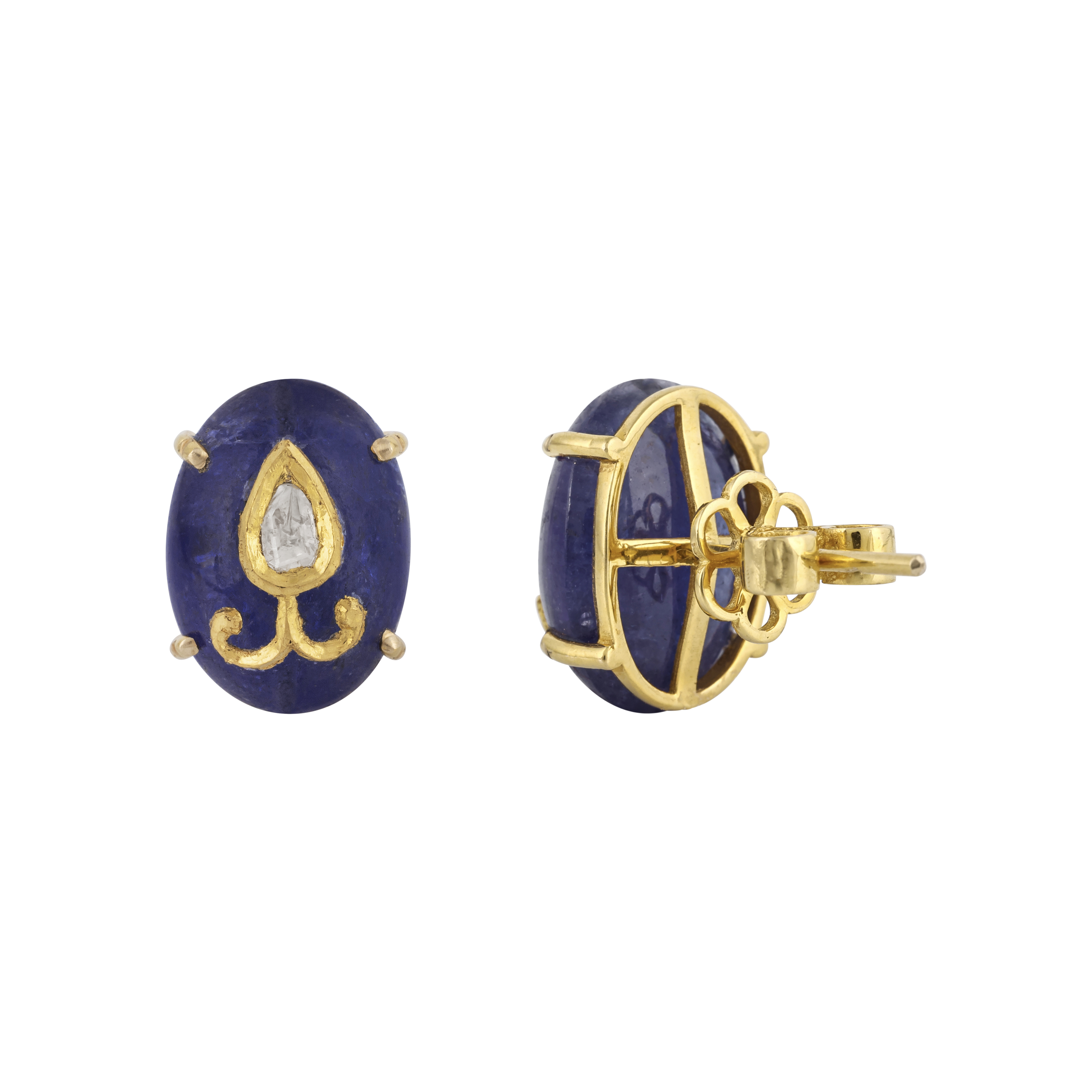 Polki Earring Jadau Amethyst