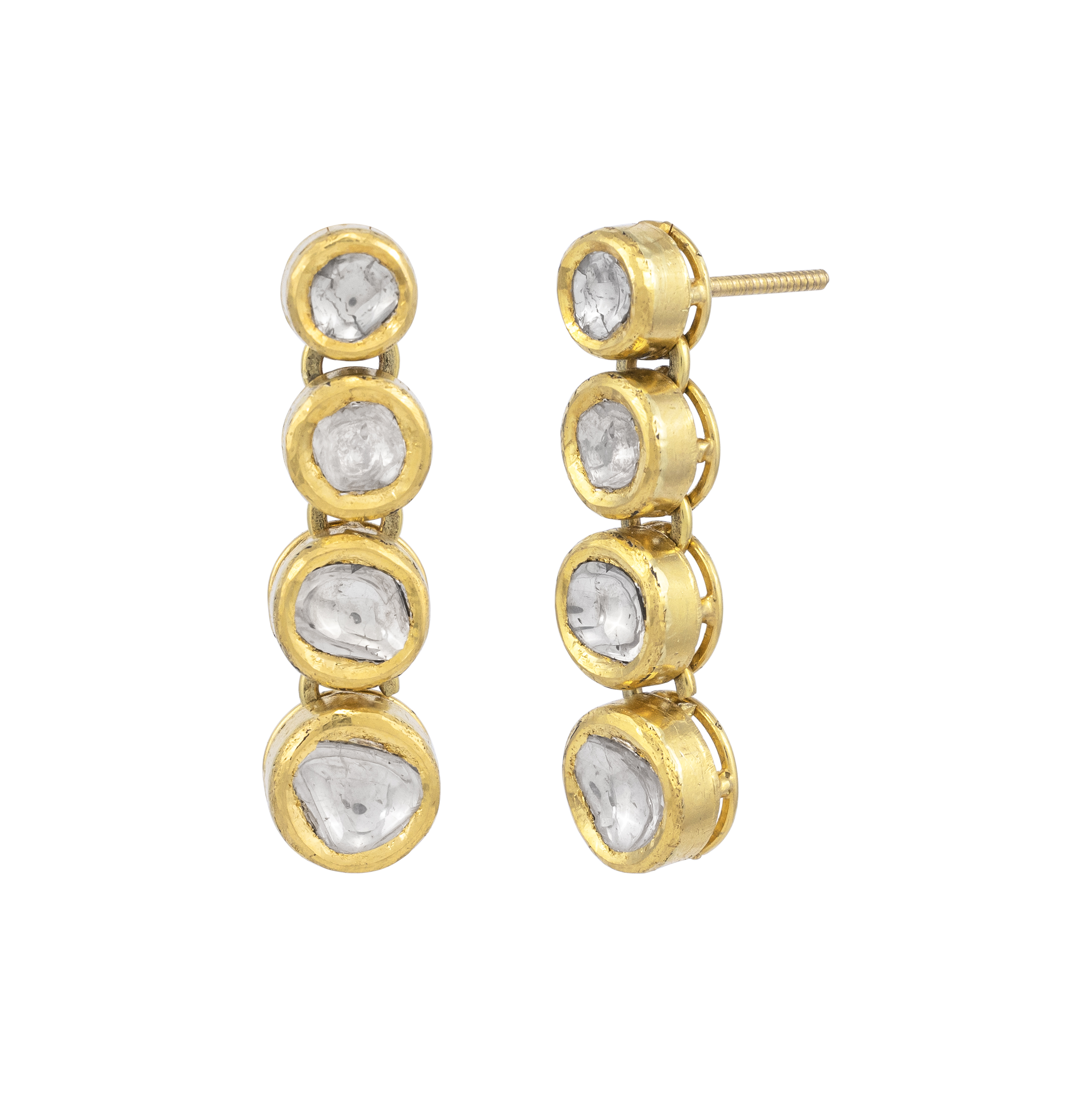 Sleek Polki Line Earring