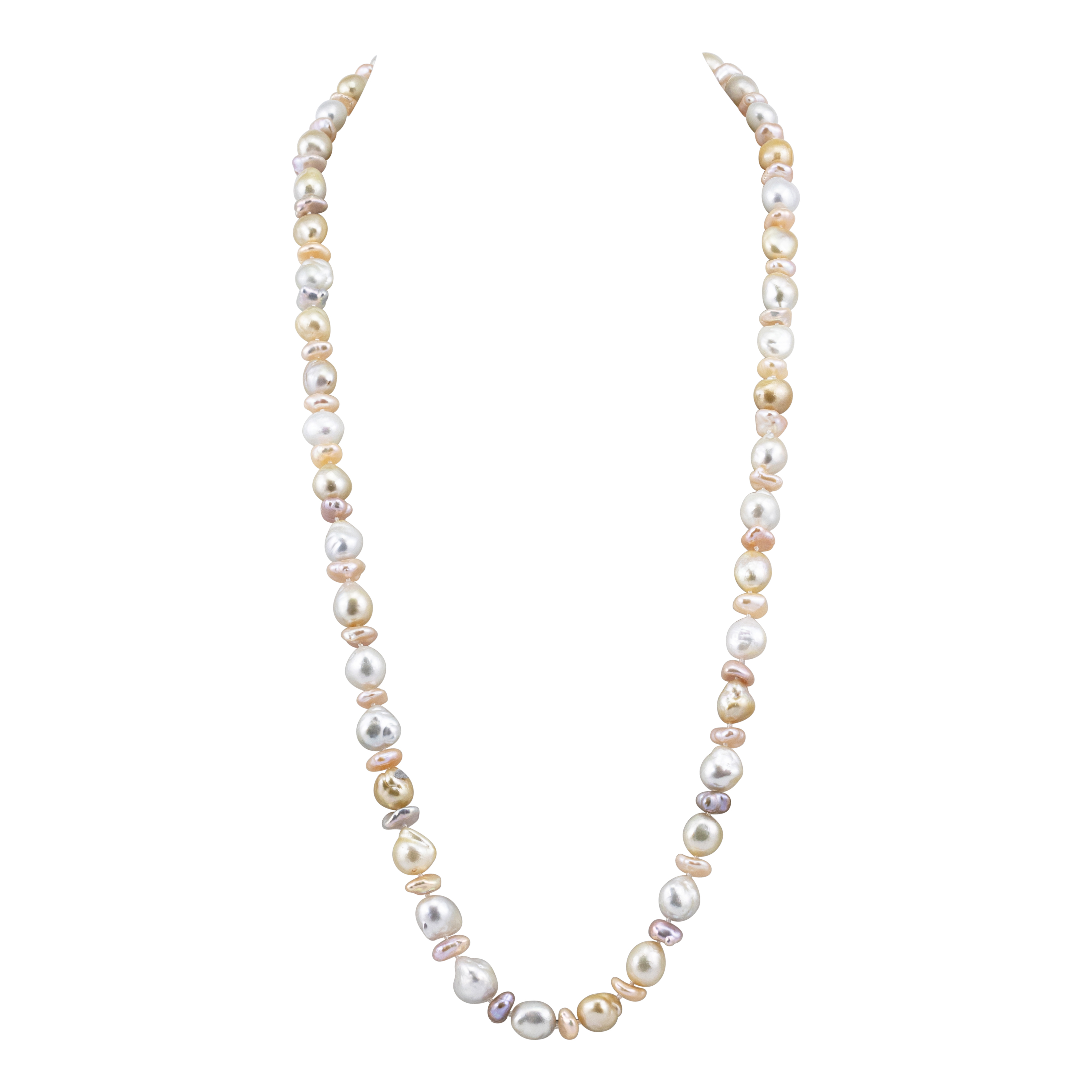 Single-Line Baroque Pearl Necklace