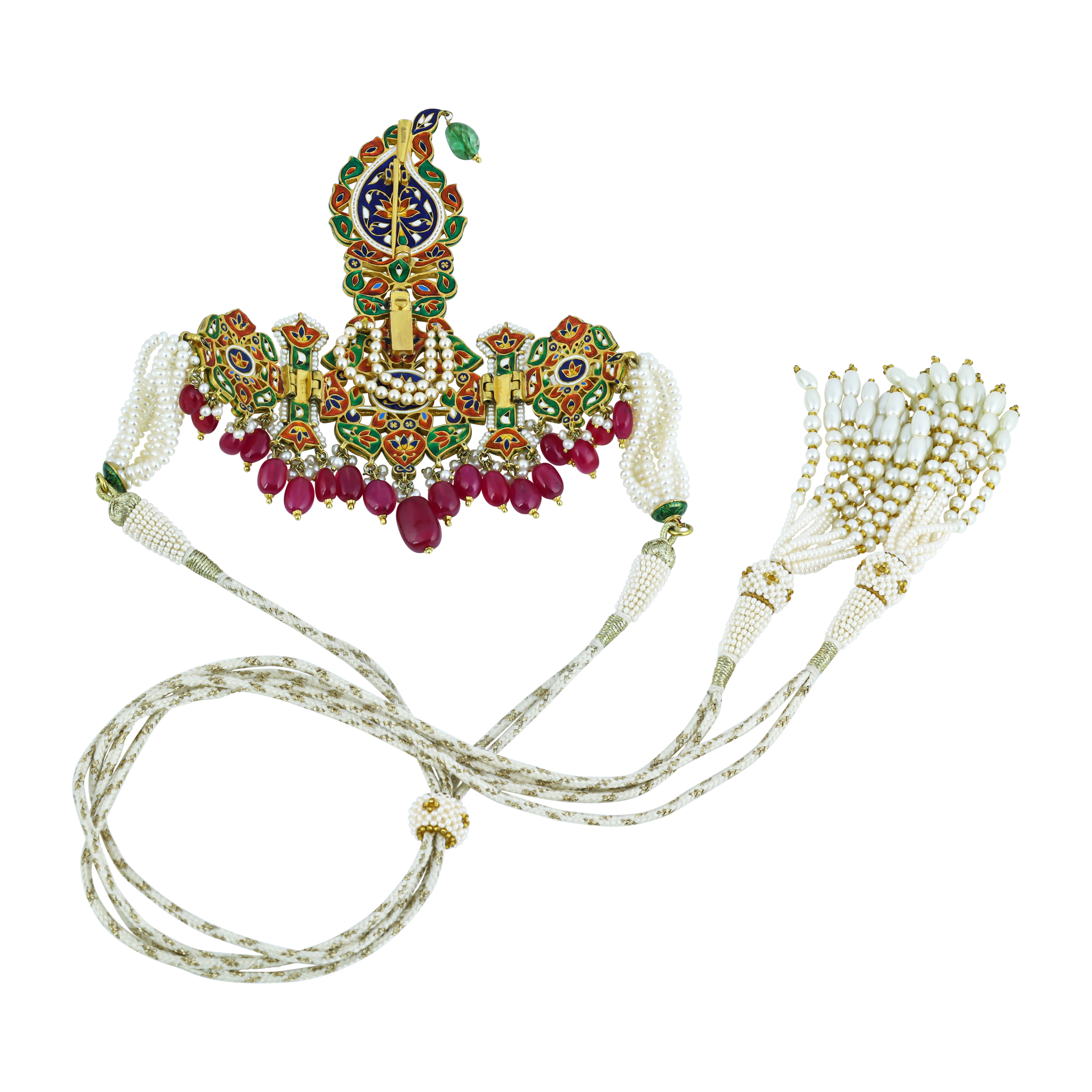 Versatile Navratan kalangi Choker with Multi Hues and Rubies